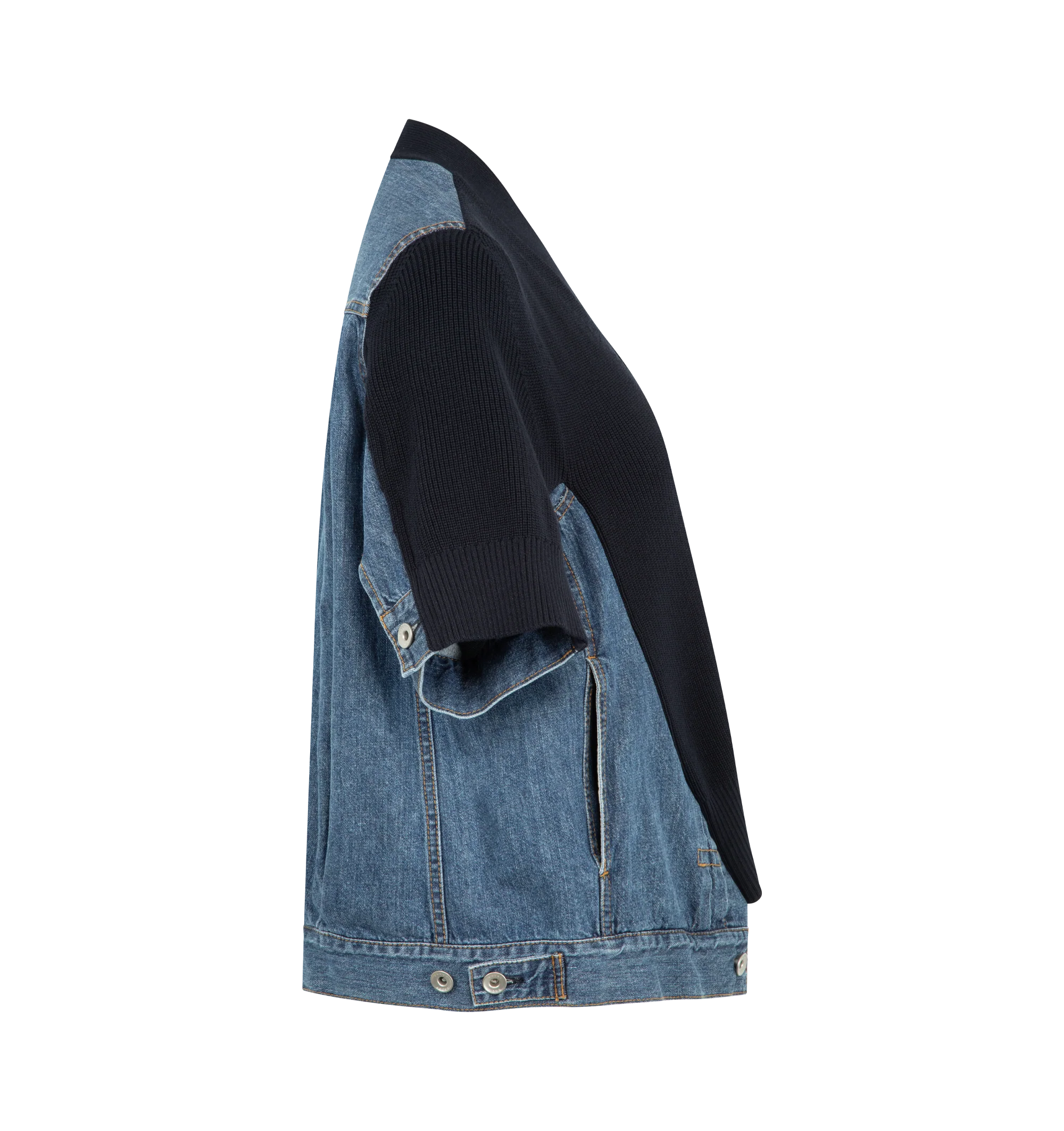 DENIM X KNIT CARDIGAN (WOMENS) - Image 3