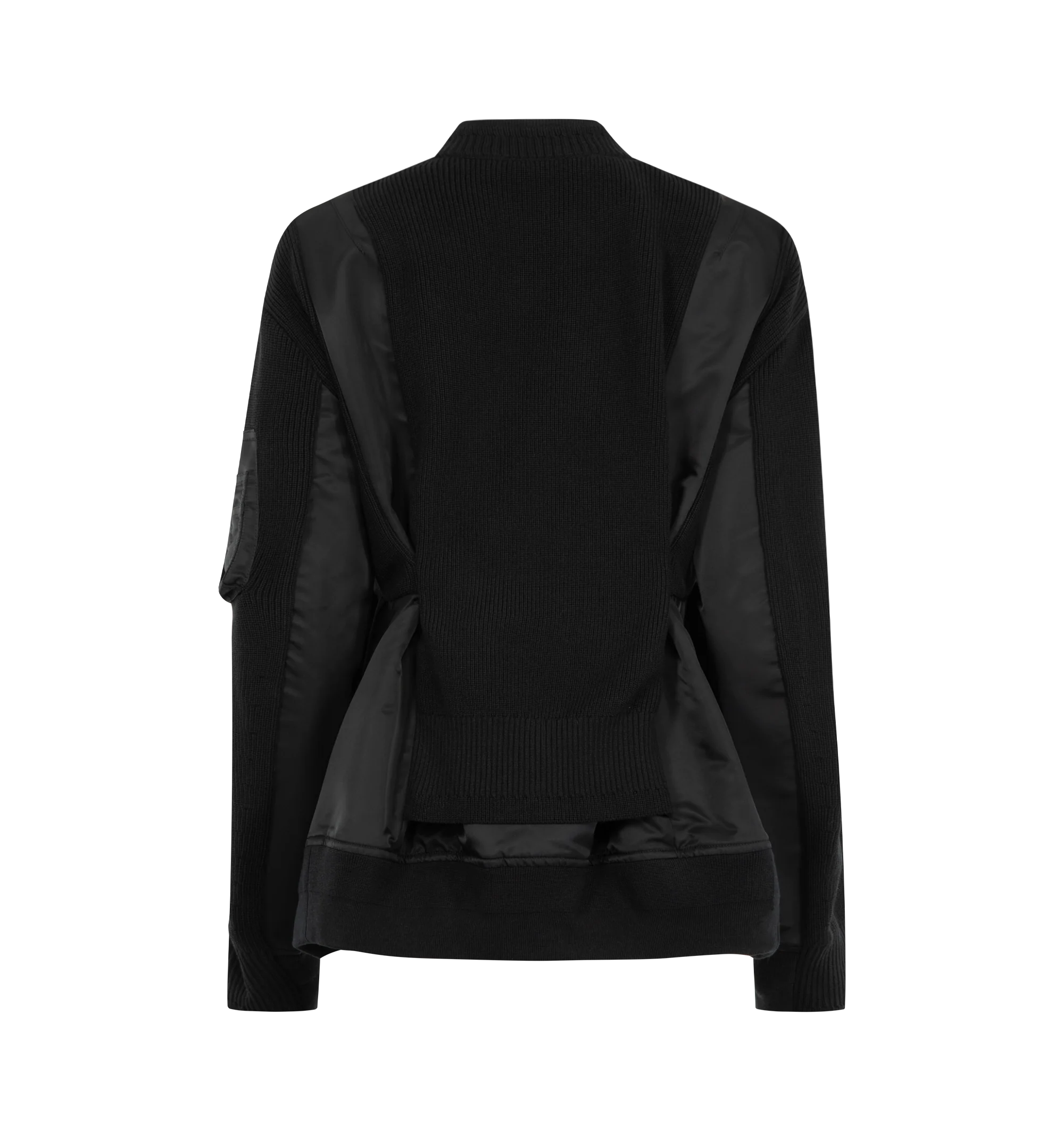 NYLON TWILL X KNIT BLOUSON (WOMENS) - Image 3