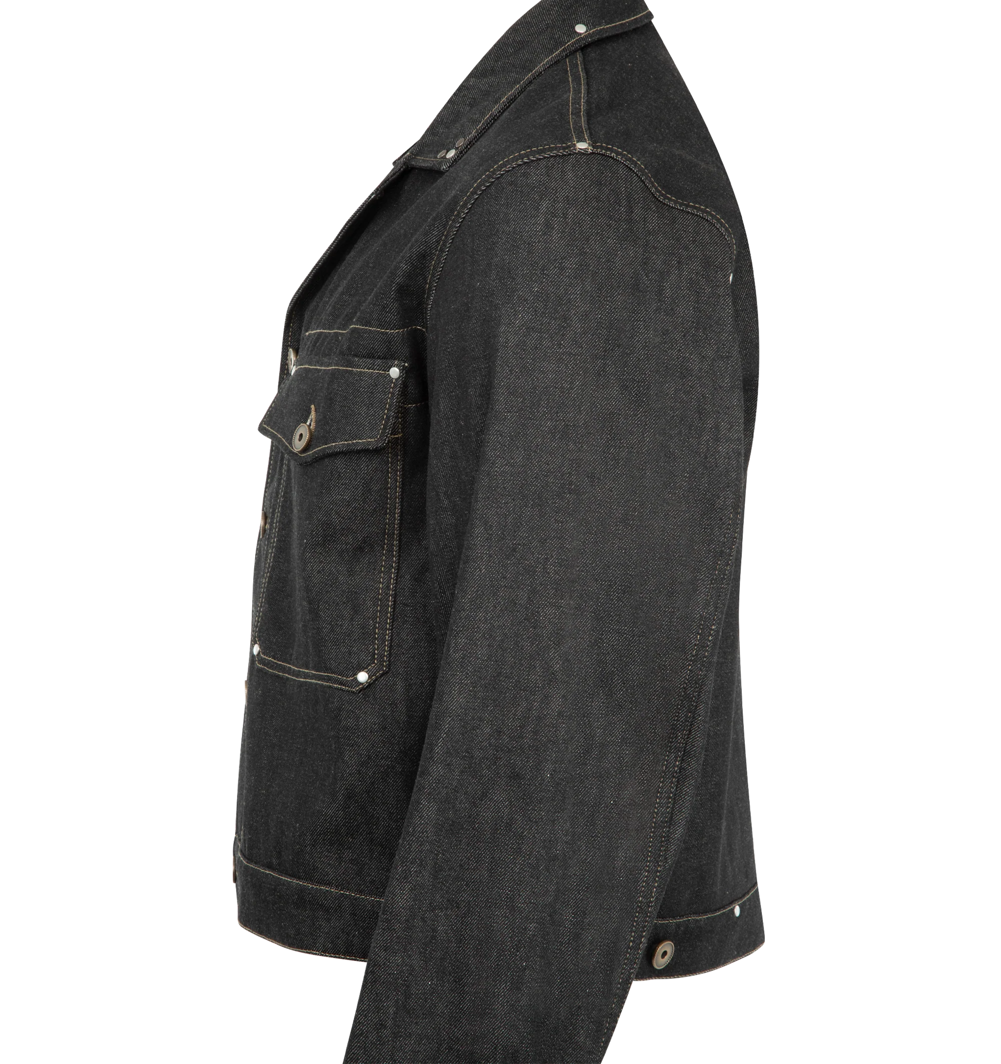 TRUCKER JACKET WITH STUDS (MENS) - Image 3